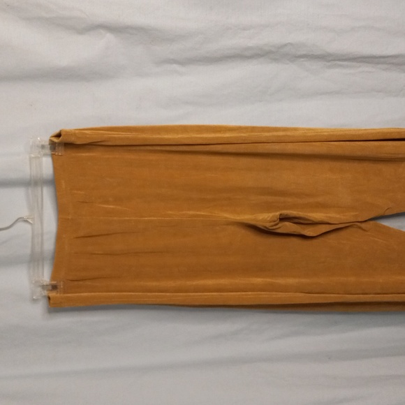 Slinky Brand P1X 1X Pants Light Golden Brown Elastic Waist Stretchy Knit - Picture 7 of 9